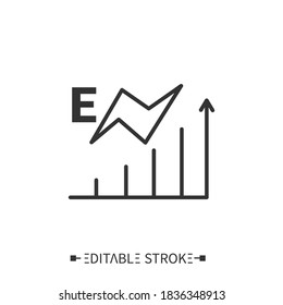 Energy Content Line Icon. Energy Value. High Level Energy. Nutrition Facts. Nutrition Supplements. Nutrient Composition. Isolated Vector Illustration. Editable Stroke