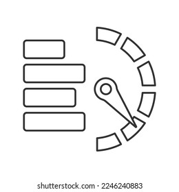 Icono vectorial de costos de energía. Firma de línea para concepto móvil y diseño web. Símbolo, ilustración del logotipo. Gráficos vectoriales