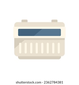 Vector plano de icono de contador de energía. Consumo inteligente. Ingeniero asistencial aislado