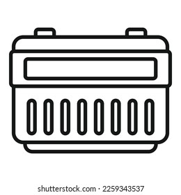 Energy counter icon outline vector. Smart consumption. Care engineer