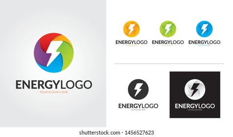 Energy creative and minimalist logo template Set