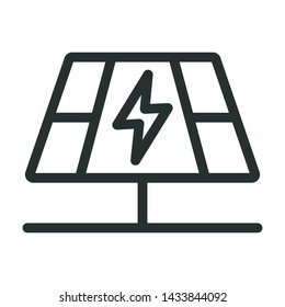 energy and current symbol - minimal line web icon. simple vector illustration. concept for infographic, website or app.