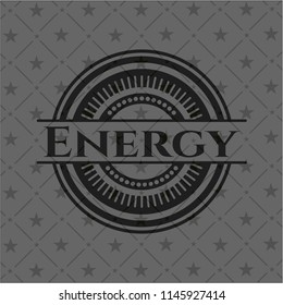 Energy dark emblem. Retro