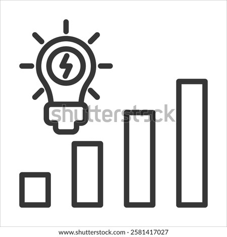 Energy Demand Icon Vector Illustration Outline