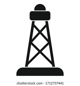 Energy derrick icon. Simple illustration of energy derrick vector icon for web design isolated on white background