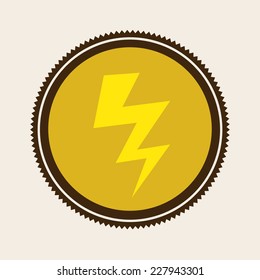 Energy design over beige background, vector illustration