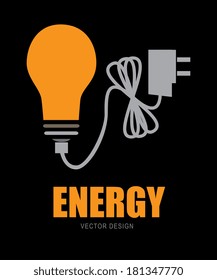 energy design over black background, vector illustration