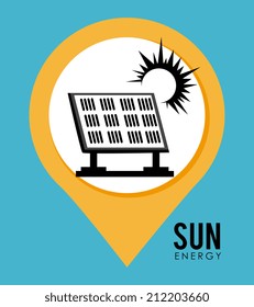 Energy design over blue background, vector illustration