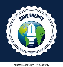 energy design over blue background vector illustration