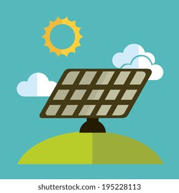 Energy design over blue background,vector illustration