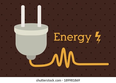 Energy design over brown background, vector illustration