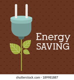 Energy design over brown background, vector illustration