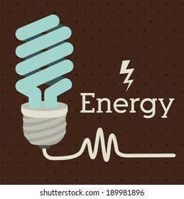 Energy design over brown background, vector illustration