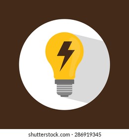 Energy design over brown background, vector illustration.