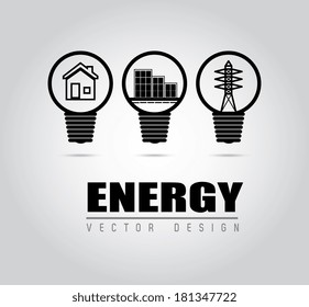 energy design over gray background, vector illustration