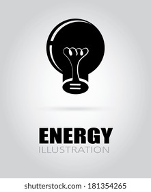 energy design over gray background, vector illustration