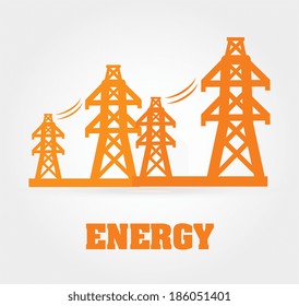 Energy design over gray background, vector illustration
