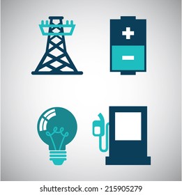 energy design over gray background vector illustration