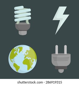 Energy design over gray background, vector illustration.