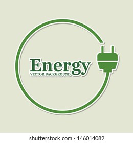 energy design over green background vector illustration 