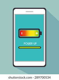 Energy design over green background, vector illustration.