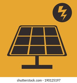 Energy design over orange background, vector illustration