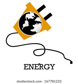 energy design over white background vector illustration 