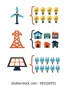 energy design over white background, vector illustration