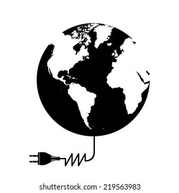 Energy design over white background, vector illustration