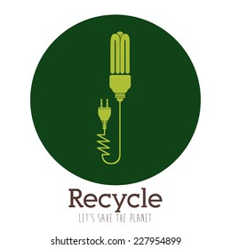 Energy design over white background, vector illustration