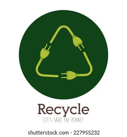 Energy design over white background, vector illustration