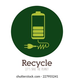 Energy design over white background, vector illustration