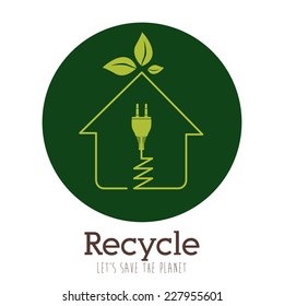 Energy design over white background, vector illustration