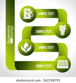 Energy design over white background, vector illustration.