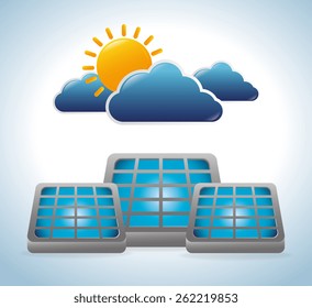 Energy design over white background, vector illustration.