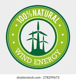 Energy design over white background, vector illustration.
