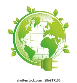 Energy design over white background, vector illustration.