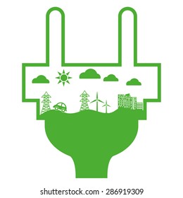 Energy design over white background, vector illustration.