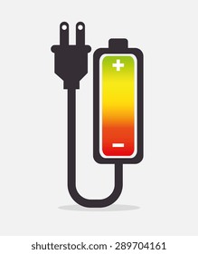 Energy design over white background, vector illustration.