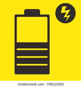 Energy design over yellow background, vector illustration