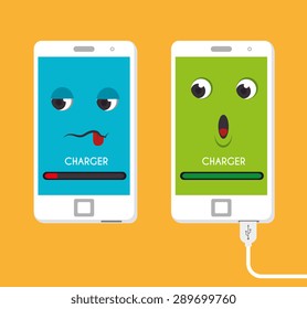 Energy design over yellow background, vector illustration.