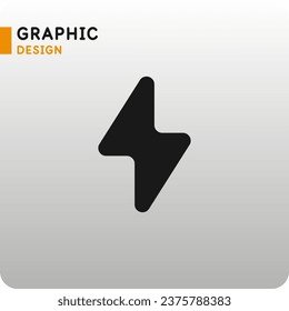 The energy designation icon. The picture represents electricity, voltage. Icon of lightning, thunder.
