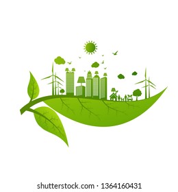 Energy development, Environmental and Ecology concept, Vector illustration 