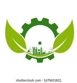 Energy development, Environmental and Ecology concept, Vector illustration