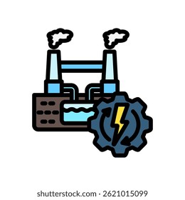Energy Development lineal multi color icon, use for UI, UX, app and web development, digital or print. for industry, education, business, finance, economic development theme.