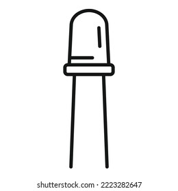 Energy diode icon outline vector. Light semiconductor. Electric power