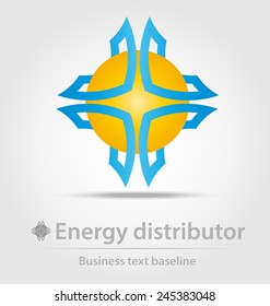 Energy distributor business icon for creative design work