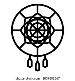 Energy dream catcher icon. Outline energy dream catcher vector icon for web design isolated on white background
