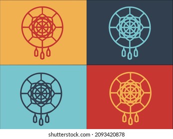 Energy Dream Catcher Logo Template, Simple Flat Icon of energy,design,ethnic