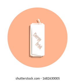 Energy drink bank badge icon. Simple glyph, flat vector of drink icons for ui and ux, website or mobile application